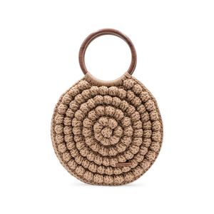 1. Ariadne round crochet bag beige gold