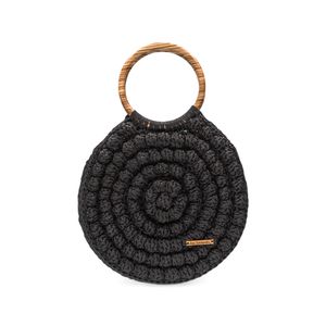 1. Borsa tonda uncinetto Ariadne nero metallico