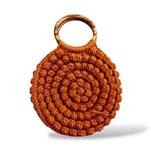 2. Ariadne round crochet bag orange