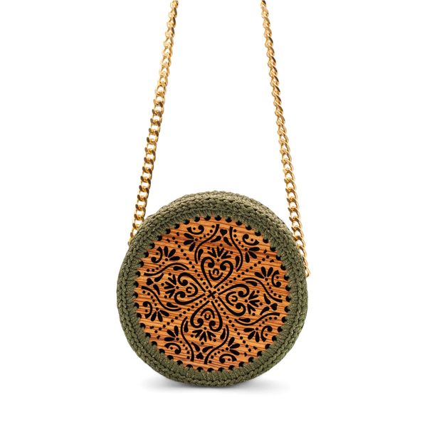 2. Ioni round crochet bag green ILIAS VARDAVAKIS ionibag