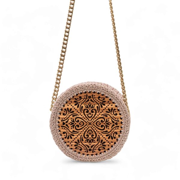 2. Borsa tonda uncinetto Ioni beige ILIAS VARDAVAKIS ionibag
