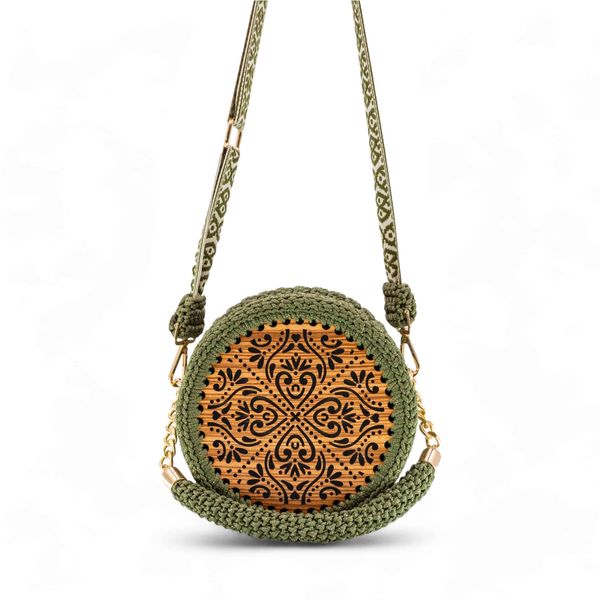 3. Ioni round crochet bag green ILIAS VARDAVAKIS ionibag