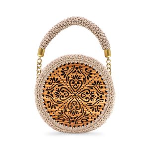 1. Borsa tonda uncinetto Ioni beige