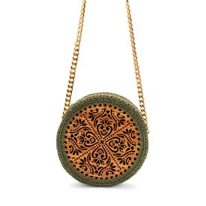 2. Ioni round crochet bag green