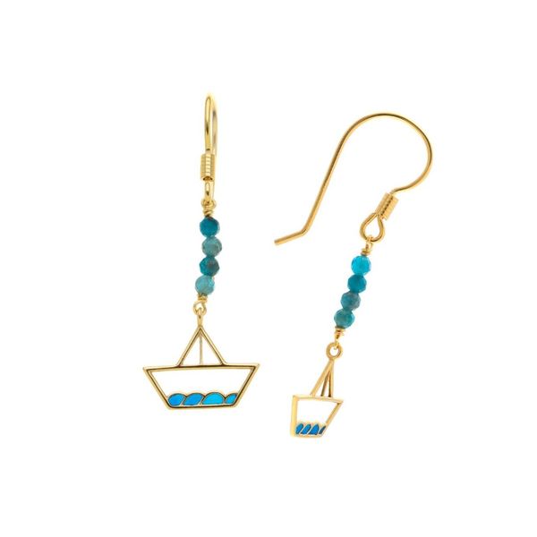 "Boat" drop earrings gold Arteon