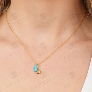 2. "Sail Boat" Necklace turquoise