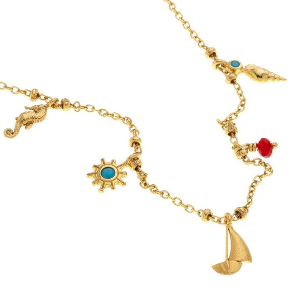 1. Mini "Sailboat" Pendant Necklace gold Arteon 34192-045