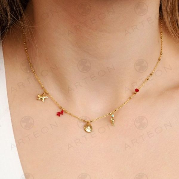 2. Mini "Limp" Pendant Necklace gold Arteon 34193-045