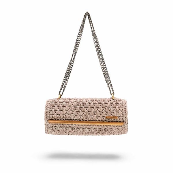 1. Paris crochet cylinder bag beige ILIAS VARDAVAKIS parisbag