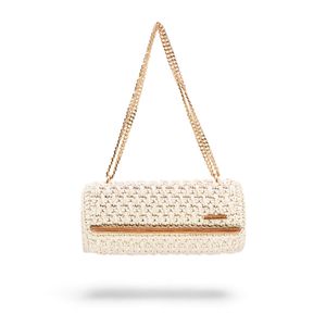 1. Borsa cilindro uncinetto Paris avorio