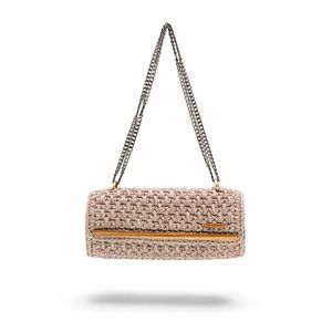 1. Paris crochet cylinder bag beige