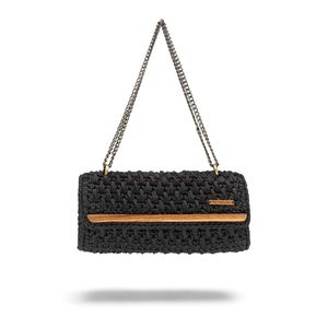 1. Paris crochet cylinder bag black