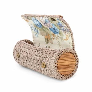 2. Paris crochet cylinder bag beige