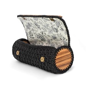 2. Paris crochet cylinder bag black