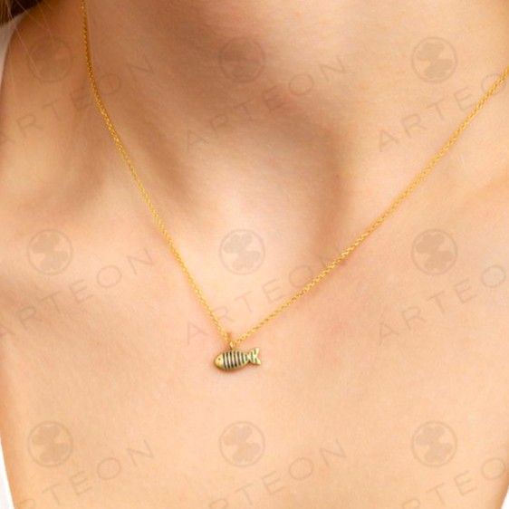 3. Collana mini "pesce" blu Arteon 34215-040