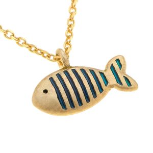 1. Collana mini "pesce" blu