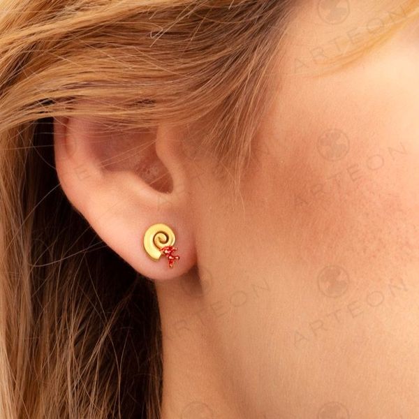 2. Spiral shell earrings gold Arteon 51580-000