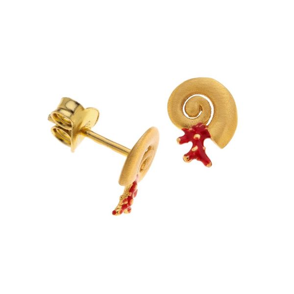 1. Spiral shell earrings gold Arteon 51580-000