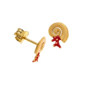 1. Spiral shell earrings gold