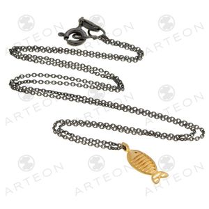 2. Mini "fish" necklace gold