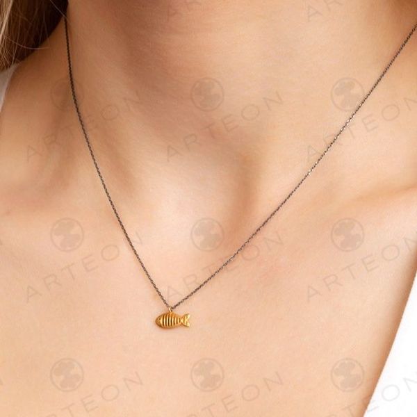 3. Mini "fish" sea necklace gold Arteon 34245-040