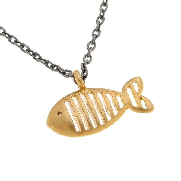 1. Mini "fish" sea necklace gold Arteon 34245-040