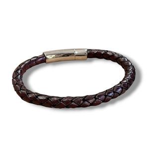 1. Round braided bracelet brown