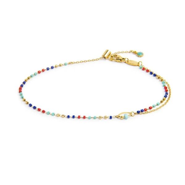 1. Cavigliera catena miyuki multicolore Marlù Gioielli 20cv099g