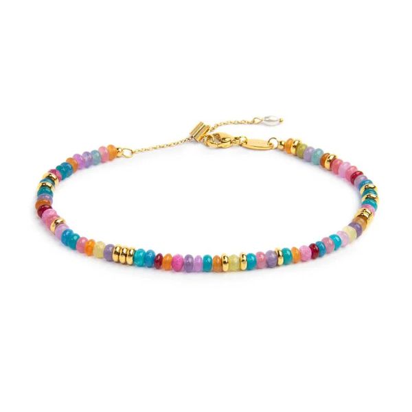 1. Colorful beaded anklet gold Marlù Gioielli 20cv106-rgb