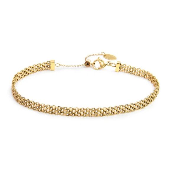 1. Mesh chain anklet gold Marlù Gioielli 20cv110