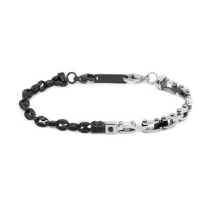 1. Double chain bracelet with marine and ceramic details black