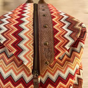 4. Patterned backpack orange
