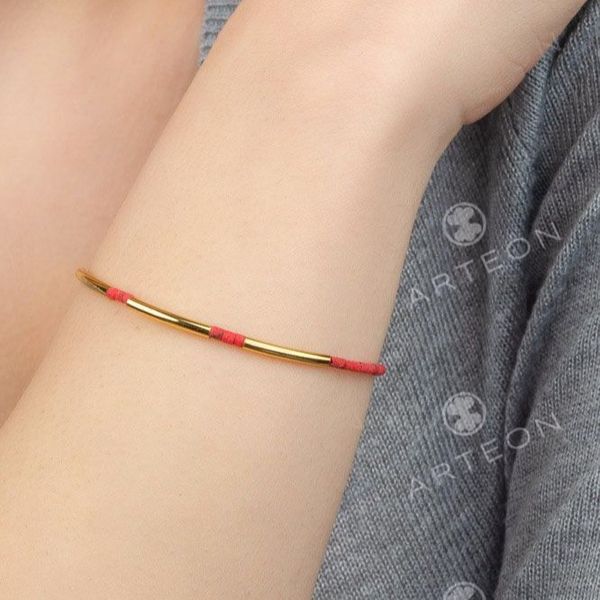 2. Synthetic bracelet and elements red Arteon 12637-000