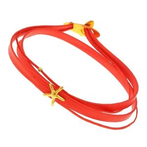 1. Starfish cord bracelet red
