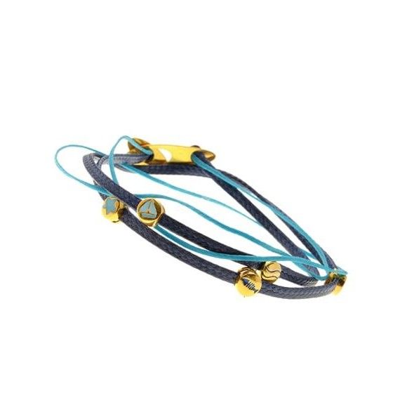 1. Bracciale doppio cordino elementi "mare" turchese Arteon 12196-000