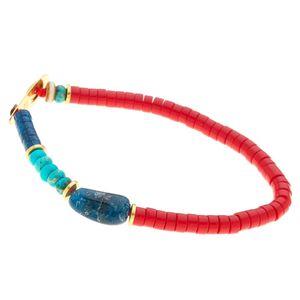 1. Semi-precious stone bracelet red