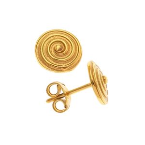 1. Round spiral earrings gold