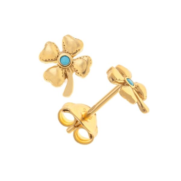1. Mini "four-leaf clover" earrings gold Arteon 51456-000