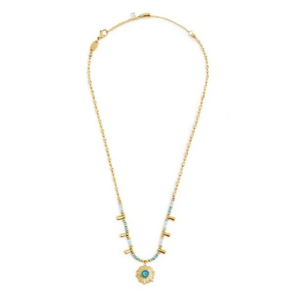 2. Beaded necklace with "sun" pendant gold Marlù Gioielli 18cn128-t