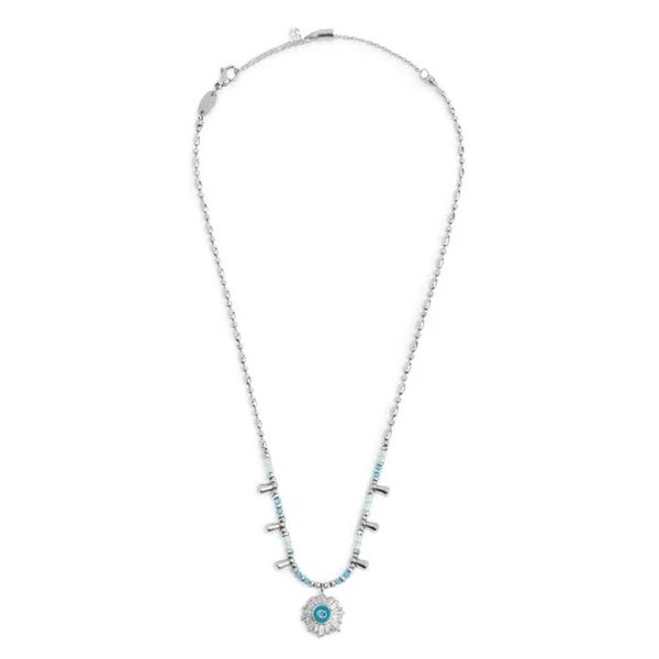 2. Beaded necklace with "sun" pendant steel gray Marlù Gioielli 18cn128-t