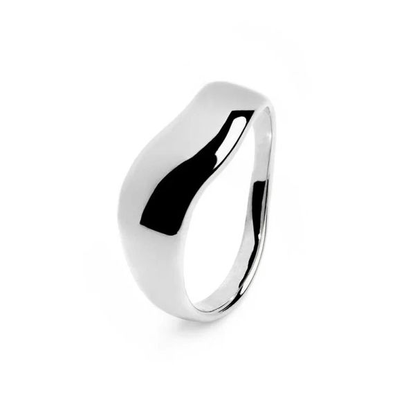 1. Anello fascia ondulata grigio acciaio Marlù Gioielli 33an0035