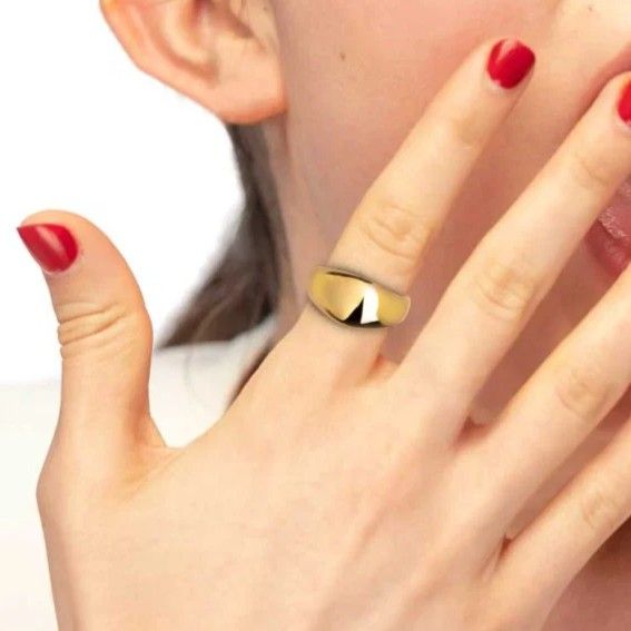 2. Anello fascia larga bombata oro Marlù Gioielli 33an0048