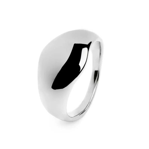 1. Anello fascia larga bombata grigio acciaio Marlù Gioielli 33an0048