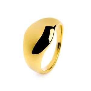 1. Anello fascia larga bombata oro