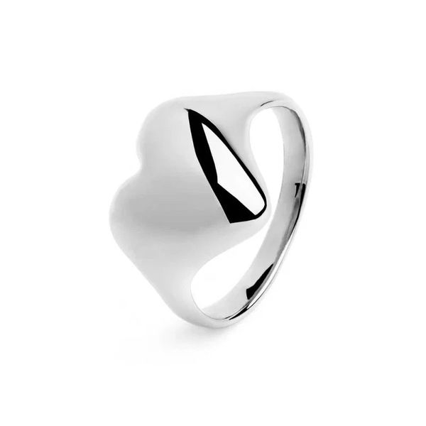 1. Anello cuore bombato grigio acciaio Marlù Gioielli 33an0038