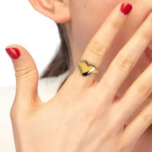 2. Domed heart ring gold