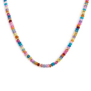 1. Collana perline colorate oro