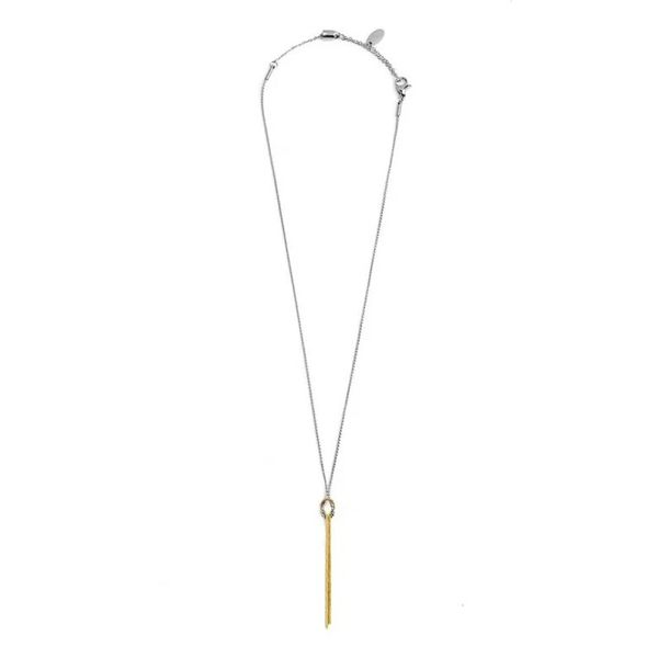 3. Collana a Y catena combinata nodo grigio acciaio/oro Marlù Gioielli 25cn0004gs