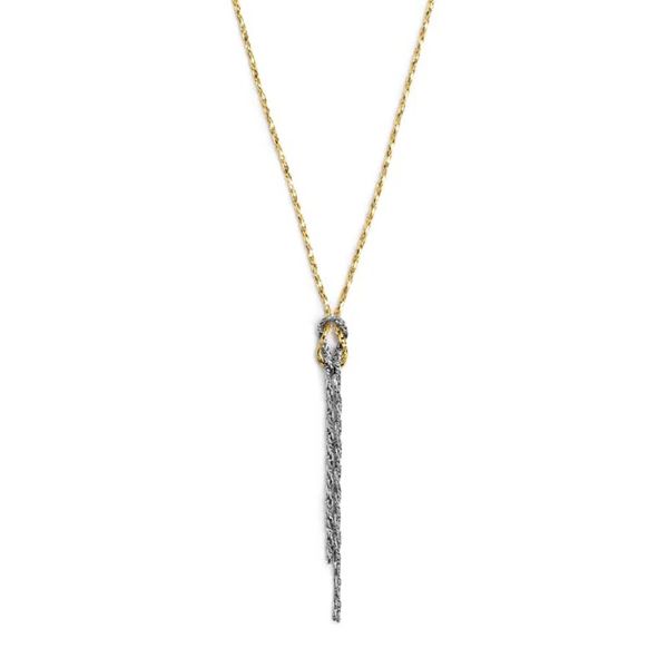 1. Y knot necklace combined chains gold Marlù Gioielli 25co0002gs