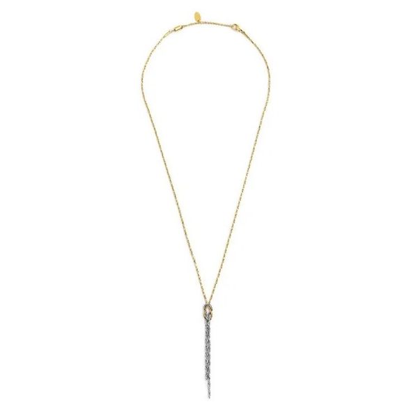 3. Y knot necklace combined chains gold Marlù Gioielli 25co0002gs